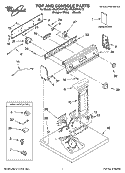 Part Location Diagram of WP8521920 Whirlpool Top - Bisque