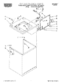 TOP AND CABINET Diagram and Parts List for RAX7245BL1  Roper Washer