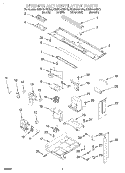 INTERIOR AND VENTILATION Diagram and Parts List for KHMS147HBL0  KitchenAid Microwave