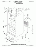 CABINET PARTS Diagram and Parts List for KFCS22EVMS5  KitchenAid Refrigerator