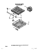 DISHRACK Diagram and Parts List for DU8016XX1  Whirlpool Dishwasher