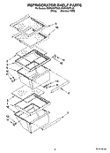 REFRIGERATOR SHELF PARTS Diagram and Parts List for ED2NHGXTL00  Whirlpool Refrigerator
