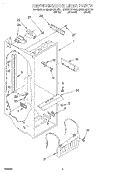 REFRIGERATOR LINER Diagram and Parts List for GD25DQXFW01  Whirlpool Refrigerator