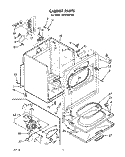 CABINET Diagram and Parts List for LE7810XPW0  Whirlpool Dryer