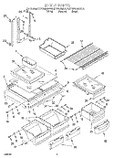 SHELF Diagram and Parts List for KTRV20MGBL01  KitchenAid Refrigerator