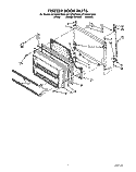 FREEZER DOOR Diagram and Parts List for ET18PKXYN00  Whirlpool Refrigerator