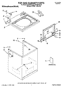 TOP AND CABINET PARTS Diagram and Parts List for KAWS750LT3  KitchenAid Washer