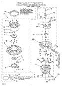PUMP AND MOTOR Diagram and Parts List for KUDR24SEBL0  KitchenAid Dishwasher