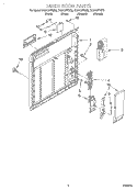 INNER DOOR Diagram and Parts List for DU912PFGT2  Whirlpool Dishwasher