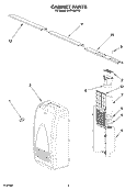 CABINET PARTS Diagram and Parts List for ACP102PR0  Whirlpool Air Conditioner