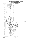 BRAKE AND DRIVE TUBE Diagram and Parts List for LPR4231AW0  Whirlpool Washer