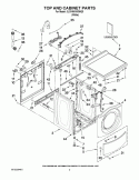TOP AND CABINET PARTS Diagram and Parts List for 3LCHW9100WQ0  Whirlpool Washer