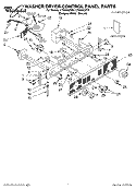 WASHER/DRYER CONTROL PANEL, LITERAT Diagram and Parts List for LTG5243DT3  Whirlpool Washer Dryer Combo