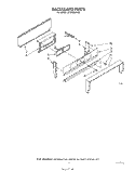 BACKGUARD Diagram and Parts List for SF3100SRW0  Whirlpool Range