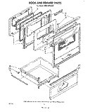 DOOR AND DRAWER Diagram and Parts List for RM975PXKW0  Whirlpool Microwave Oven Combo