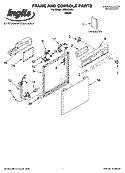 FRAME AND CONSOLE PARTS Diagram and Parts List for IRD6750D1  Inglis Dishwasher