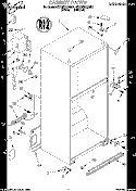 CABINET Diagram and Parts List for 4ET18ZKXDW01  Whirlpool Refrigerator
