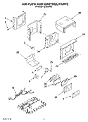 AIR FLOW AND CONTROL PARTS Diagram and Parts List for ACQ052PS2  Whirlpool Air Conditioner