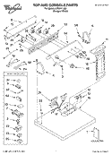 TOP AND CONSOLE, LITERATURE Diagram and Parts List for LGR6611LQ0  Whirlpool Dryer