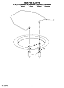 HEATER PARTS Diagram and Parts List for KUDP02IRWH4  KitchenAid Dishwasher