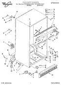CABINET Diagram and Parts List for ET20NKXAW01  Whirlpool Refrigerator