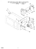 MAGNETRON AND AIRFLOW, LITERATURE Diagram and Parts List for MT3090XAQ0  Whirlpool Microwave