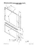 DOOR AND PANEL Diagram and Parts List for KUDH23HY1  KitchenAid Dishwasher
