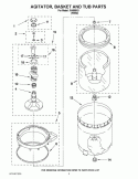 AGITATOR, BASKET AND TUB PARTS Diagram and Parts List for IV4500X0  Inglis Washer