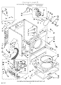 CABINET Diagram and Parts List for RGX5636AW0  Roper Dryer