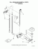 FILL, DRAIN AND OVERFILL PARTS Diagram and Parts List for 7GU3800XTVY2  Whirlpool Dishwasher