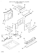 AIRFLOW AND CONTROL Diagram and Parts List for ACV122XH0  Whirlpool Air Conditioner