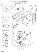 SECTION Diagram and Parts List for LER8857EQ2  Whirlpool Dryer