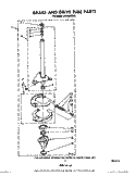 BRAKE AND DRIVE TUBE Diagram and Parts List for LA7700XWN0  Whirlpool Washer