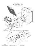 VENTILATION Diagram and Parts List for RC8950XRH1  Whirlpool Cooktop
