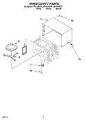 OVEN CAVITY PARTS Diagram and Parts List for MT4140SKQ1  Whirlpool Microwave