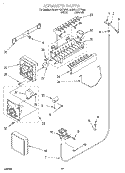 ICEMAKER Diagram and Parts List for 8ED22PQXFN00  Whirlpool Refrigerator