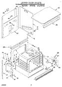 UPPER OVEN Diagram and Parts List for KEBS208AWH0  KitchenAid Wall Oven