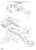 MOTOR AND ICE CONTAINER Diagram and Parts List for KSSS48QHX00  KitchenAid Refrigerator
