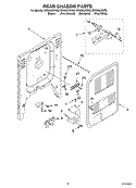 REAR CHASSIS PARTS Diagram and Parts List for GR556LRKB0  Whirlpool Range