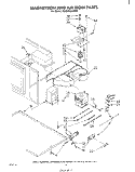 MAGNETRON AND AIR FLOW Diagram and Parts List for RM978BXPW0  Whirlpool Microwave Oven Combo