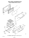 OVEN DOOR AND BROILER Diagram and Parts List for SF302ESRW2  Whirlpool Range