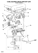 CASE, GEARING, AND PLANETARY UNIT Diagram and Parts List for KA15E1X-0  KitchenAid Mixer