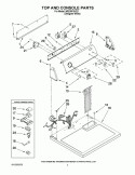 TOP AND CONSOLE PARTS Diagram and Parts List for WED5510VQ1  Whirlpool Dryer