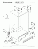 CABINET PARTS Diagram and Parts List for KSRS25MWMS01  KitchenAid Refrigerator