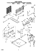 UNIT PARTS Diagram and Parts List for KTRC22EMWH01  KitchenAid Refrigerator