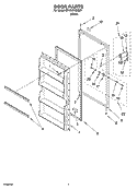 DOOR PARTS, OPTIONAL PARTS (NOT INCLUDED) Diagram and Parts List for EV150FXMQ07  Whirlpool Freezer