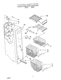 FREEZER LINER Diagram and Parts List for 2VGD29DQFW00  Whirlpool Refrigerator