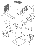 UNIT Diagram and Parts List for 2ET22DKXJW01  Whirlpool Refrigerator