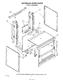 EXTERNAL OVEN Diagram and Parts List for SS3004SRW0  Whirlpool Range