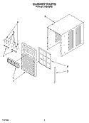 CABINET PARTS Diagram and Parts List for ACS082PR0  Whirlpool Air Conditioner